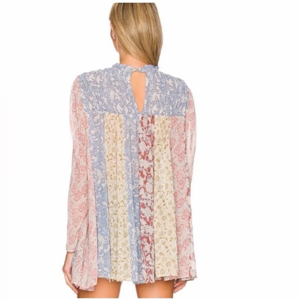 Free People Merrie Mixed Print Tunic